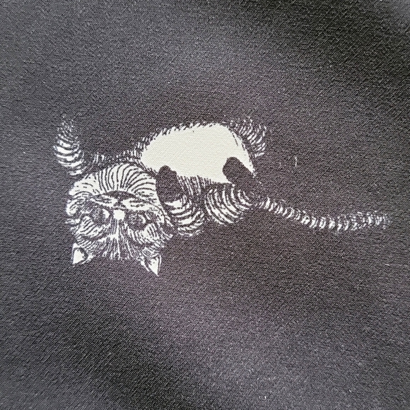 Alice Through the Looking Glass designer black Cheshire Cat skirt - Picture 6 of 7